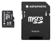 AgfaPhoto Mobile High Speed 64GB MicroSDXC Class 10 + Adapte