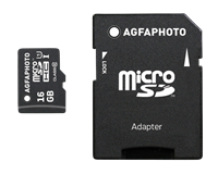 AgfaPhoto Mobile High Speed 16GB MicroSDHC Class 10 + Adapte