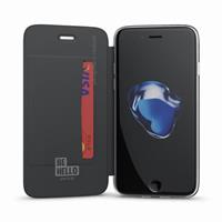 BeHello - iPhone 7 Hoesje - Book Case Transparant Back Zwart