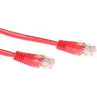 ACT Red 0.5 meter U/UTP CAT6 patch cable with RJ45 connectors. Cat6 u/utp red 0.50m (IB8500) (IB8500)
