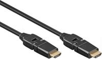 Goobay HDMI 1.4 kabel, 360° draaibaar, 3m