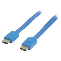 Noname High speed HDMI platte kabel met ethernet 2 m blauw