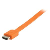 valueline Platte HDMI 1.4 Kabel 2m Oranje