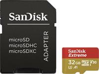 SanDisk MicroSDXC Extreme 32GB (A1/ V30/ U3/ UHS-I/ Cl.10/ R100/ W60)+Ad.Act.Cam