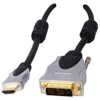 HQ Products HS HDMI - DVI-D 3m Donkergrijs
