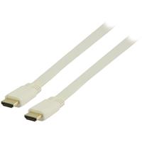 Valueline Platte HDMI kabel - versie 1.4 (4K 30Hz) / wit - 7,5 meter