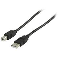 valueline USB 2.0 Kabel A Male - B Male Rond 2.00 M Zwart