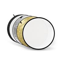 Caruba Reflector 5 in 1 Gold, Silver, Sunyellow, White, Translucent 56cm