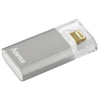 Hama Lightning-kaartlezer Save2Data mini, microSD, zilver - 