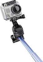 Selfie stick Mantona Handstativ 8 cm 1/4 inch Blauw incl. handlus