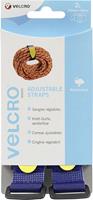 VELCRO® brand VEL-EC60327 Klittenband met riem Haak- en lusdeel (l x b) 920 mm x 25 mm Blauw 2 stuks