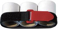Fastech Klittenband kabelbinders met riem Haak- en lusdeel (l x b) 335 mm x 25 mm Zwart, Rood 2 stuks