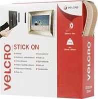 VELCRO® brand VEL-EC60221 Klittenband om vast te plakken Haak- en lusdeel (l x b) 10000 mm x 20 mm Beige 10 m
