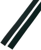 Basetech STD-LH25/1M Klittenband om vast te plakken Haak- en lusdeel (l x b) 1000 mm x 25 mm Zwart 1 paar