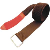 FASTECH Klettband mit Gurt Haft- und Flauschteil (L x B) 630mm x 25mm Schwarz, Rot 1S