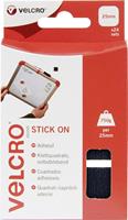 VELCRO® brand VEL-EC60236 Klittenband vierkanten om vast te plakken Haak- en lusdeel (l x b) 25 mm x 25 mm Zwart 24 paar