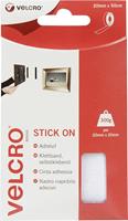 VELCRO® brand VEL-EC60224 Klittenband om vast te plakken Haak- en lusdeel (l x b) 500 mm x 20 mm Wit 0.5 m