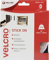 Velcro Klettband zum Aufkleben Haft- und Flauschteil (L x B) 5000mm x 20mm Weiß 5m