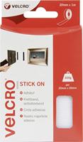 VELCRO® brand VEL-EC60210 Klittenband om vast te plakken Haak- en lusdeel (l x b) 1000 mm x 20 mm Wit 1 m