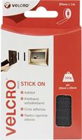 VELCRO® brand VEL-EC60211 Klittenband om vast te plakken Haak- en lusdeel (l x b) 1000 mm x 20 mm Zwart 1 m