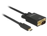 Delock Cable USB Type-C male > VGA male, 1m