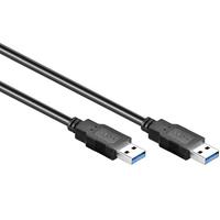 Wentronic USB 3.0 Aansluitkabel USB A - USB A 1.8m Zwart