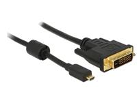 Delock HDMI Kabel Micro-D Stecker > DVI 24+1 Stecker 1 m - Delock