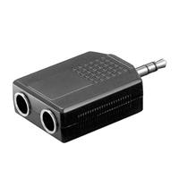 Goobay Audio Jack Splitter Adapter 3,5mm - 2x 6,35mm