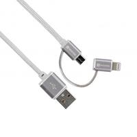 Quality4All USB 2.0 micro en lightning kabel - 