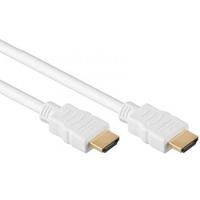 Goobay 1m High-Speed-HDMI-Kabel mit Ethernet, 4K [ARC, HDCP , 3D] , vergoldete Kontakte, weiß
