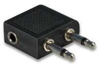 Mini-jack male (2x) naar mini-jack female stereo adapter