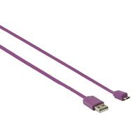 Valueline USB 2.0 adapterkabel A Male - Micro B Male 1,00 m paars