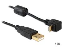 Delock USB-A m. > USB micro-B m. gewinkelt 90° 1m