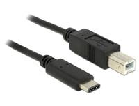 Delock USB C naar USB B kabel 1 meter - USB 2.0 - Printerkabel