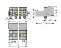 WAGO 731-603/018-000 Male header (standaard) 2081 Totaal aantal polen: 3 Rastermaat: 7.50 mm Inhoud: 100 stuk(s)