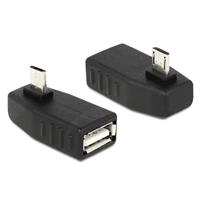 Delock Adapter USB micro-B male > USB 2.0-A female OTG 270 angled - De
