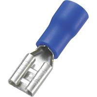 trucomponents Flachsteckhülse Steckbreite: 4.8mm Steckdicke: 0.8mm 180° Teilisoliert Blau