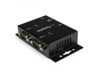 StarTech.com 2 Port Industrial Wall Mountable USB zu Serial Adapter Hub mit DIN Rail Clips - seriell Adapter