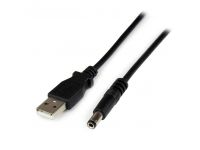 StarTech.com USB to Type N Barrel Cable - USB to 5.5mm 5V DC Power Cable - power cable - 2 m