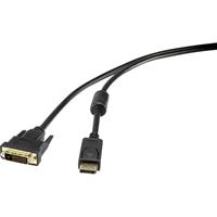 Kabel DisplayPort / DVI Renkforce [1x DisplayPort stekker - 1x DVI-stekker 24+1-polig] 5 m Zwart