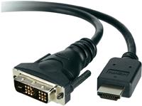 belkin DVI / HDMI Anschlusskabel [1x DVI-Stecker 18+1pol. - 1x HDMI-Stecker] 1.80m Schwarz