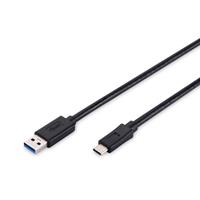Digitus USB 3.1 aansluitkabel C-A M/M Zwart