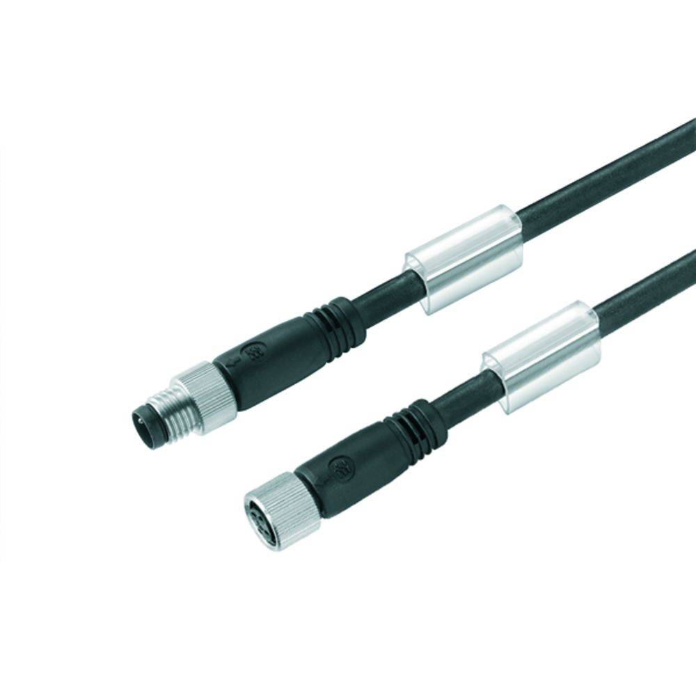 Weidmüller 1880470750 Sensor/actuator connector, geassembleerd M8 Aantal polen: 4 Stekker, recht, Bus, recht 7.50 m 1 stuk(s)