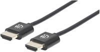 Kabel HDMI Manhattan [1x HDMI-stekker - 1x HDMI-stekker] 0.5 m Zwart