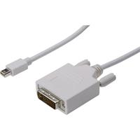 Digitus DisplayPort / DVI Anschlusskabel [1x Mini-DisplayPort Stecker - 1x DVI-Stecker 24+1pol.] 2.00 m Weiß
