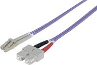 intellinet Glasfaser LWL Anschlusskabel [1x LC-Stecker - 1x SC-Stecker] 50/125 µ Multimode OM4 3.00