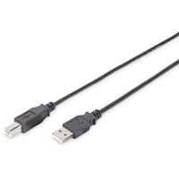 Kabel USB 2.0 Digitus [1x USB 2.0 stekker A - 1x USB 2.0 stekker B] 5 m Zwart