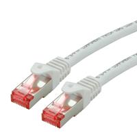 Roline 21.15.2957 RJ45 Netzwerkkabel, Patchkabel CAT 6 S/FTP 0.30m Weiß, Schwarz