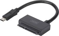 Digitus USB 3.1, Harde schijf, Schijf, Laptop Adapterkabel [1x USB 3.1 stekker C - 1x SATA-combi-bus 15+7-polig] DA-70327