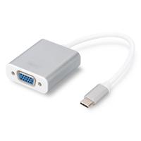 Digitus DA-70837 USB 3.2 Gen 1 (USB 3.0) / VGA Adapter [1x USB 3.2 Gen 1 stekker C (USB 3.0) - 1x VGA-bus] Aluminium-zilver Afgeschermd 20.00 cm
